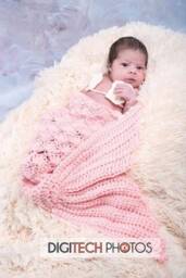 Baby Mermaid Outfit - Costume For Photography Tail Photo Prop Blanket - thumbnail 3
