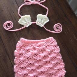 Baby Mermaid Outfit - Costume For Photography Tail Photo Prop Blanket - thumbnail 4