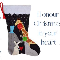 Honour Christmas in Your Heart Felt Stocking - Personalized - thumbnail 2