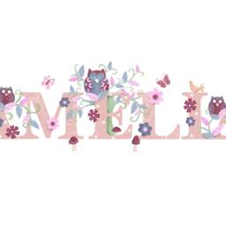 Owl Name Illustration Print Childrens Kids New Baby Shower Illustrated Picture Personalised Wall Art Frame Nursery Decor Christening Gift - thumbnail 3