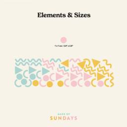 Geometric Pattern Wall Decals, Plastic-Free Kids Room Wall Stickers - thumbnail 3