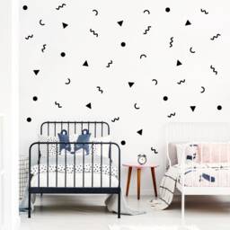 Geometric Pattern Wall Decals, Plastic-Free Kids Room Wall Stickers - thumbnail 2