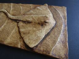 Manta Ray Bas Relief Wall Sculpture - thumbnail 1