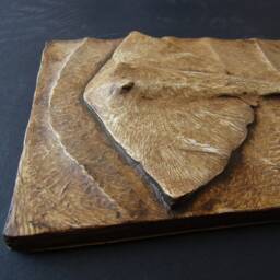 Manta Ray Bas Relief Wall Sculpture - thumbnail 3