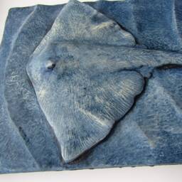 Manta Ray Bas Relief Wall Sculpture - thumbnail 4