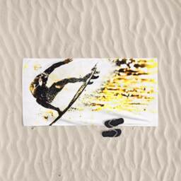 Surfing Art Beach Towel, Surf Blotter Original Design - 70x35