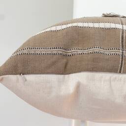 Handwoven Hemp Pillow Cover Vintage Karen Tribal Design - thumbnail 3