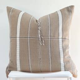 Handwoven Hemp Pillow Cover Vintage Karen Tribal Design - thumbnail 2