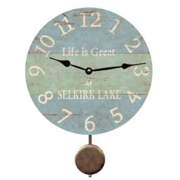 Unique Beach Pendulum Clock - Customized Coastal Design - thumbnail 1