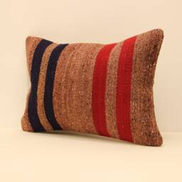 Rug Lumbar Kilim Pillow 14x20 Inch(35x50 cm Bohoturkish Kilim Pillowcover Chair Small Oblong Cushion Cover Tribal Pillow 4Bef-107 - thumbnail 3