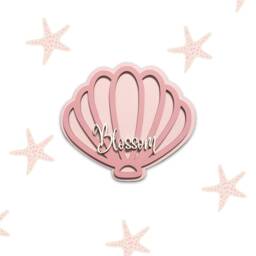 Personalised Seashell - Shell Wooden Under The Sea Bedroom Decor Mermaid Theme Wall Art Nursery - thumbnail 1