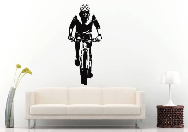 Mount Biking Trail Running Bicycle Sport Racing Wall Sticker Decal Vinyl Mural Decor Art L2300 - image 1