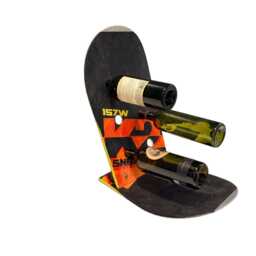 Recycled Snowboard Wine Rack 6-Bottle Display, Customizable - thumbnail 2
