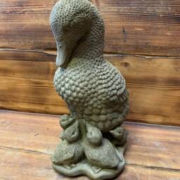 Stone Garden Cute Duck Family Statue Poultry Gift Ornament - thumbnail 4