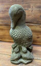 Stone Garden Cute Duck Family Statue Poultry Gift Ornament
