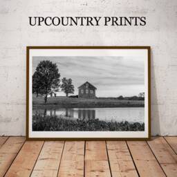 Black & White Barn Art Print Farmhouse Decor - Digital Download - thumbnail 2