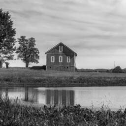 Black & White Barn Art Print Farmhouse Decor - Digital Download - thumbnail 4