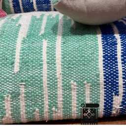 Colorful Moroccan Floor Sofa , Moroccan Floor Pouf , Set Of Pillows Beni Ourain Stuffed - thumbnail 3