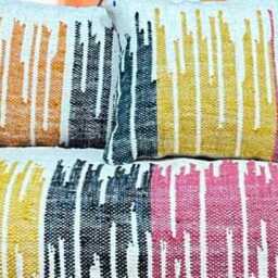 Colorful Moroccan Floor Sofa , Moroccan Floor Pouf , Set Of Pillows Beni Ourain Stuffed - thumbnail 4