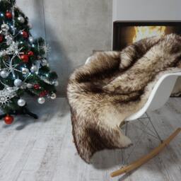 Giant Sheepskin Mouflon Throw Genuine Leather Sheep Skin Decorative Rug 50x 30 - thumbnail 2