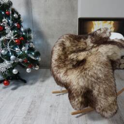 Giant Sheepskin Mouflon Throw Genuine Leather Sheep Skin Decorative Rug 50x 30 - thumbnail 3