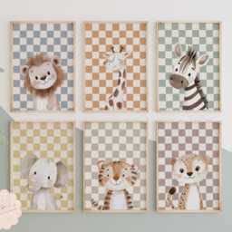 Safari Animal Prints Set, Jungle Prints, Nursery Decor, Safari Baby Nursery, Wall Art, Jungle Decor, Neutral - thumbnail 2