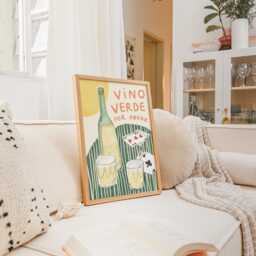 Vino Verde Por Favor Wall Print - Summer Poster Portugal Wine Art Food & Drink Still Life Euro Lover - thumbnail 3