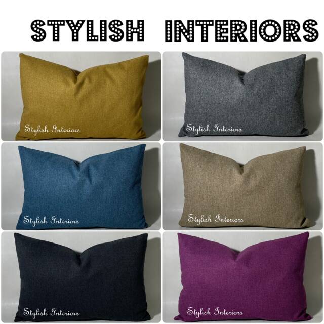 High Quality Handmade Dumfries Woolen Woven Rectangle Cushion Cover Sofa Pillowcase - image 1