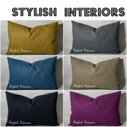 High Quality Handmade Dumfries Woolen Woven Rectangle Cushion Cover Sofa Pillowcase - thumbnail 1