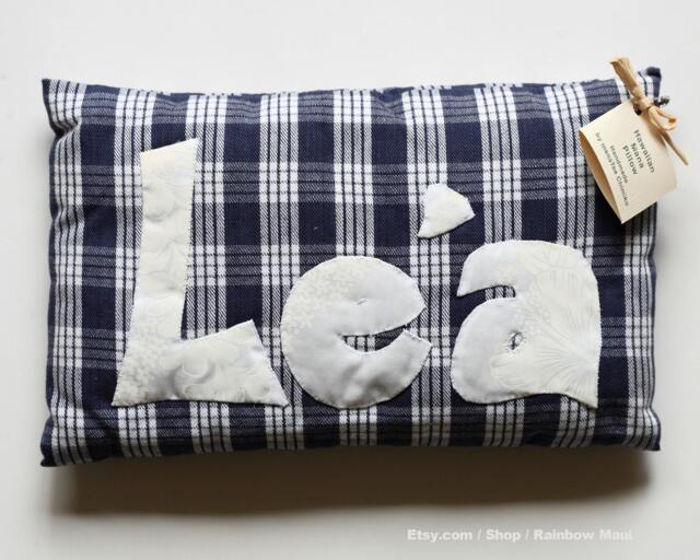 Handmade Hawaiian Quilt Pillow - Le'a Happy Applique, Maui Made - image 1