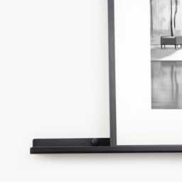 Picture Ledge in Various Depths /Display Shelves/Wall-Mounted Floating Metal Shelf Black White Gray & Brown - thumbnail 2