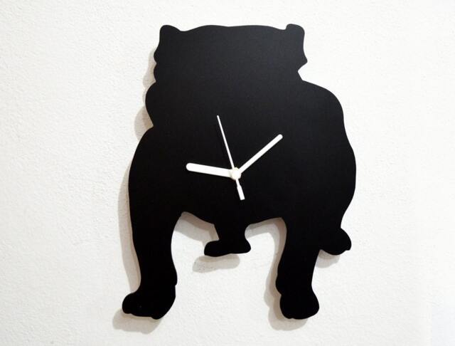 Bulldog Dog - Wall Clock Silhouette - image 1