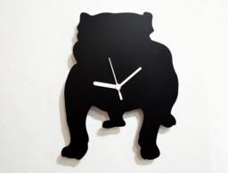 Bulldog Dog - Wall Clock Silhouette