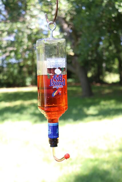 Parot Bay Rum Bottle Hummingbird Feeder - image 1