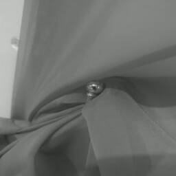 Gray Sheer Curtain Set Custom Size Tulle Drapery - thumbnail 2