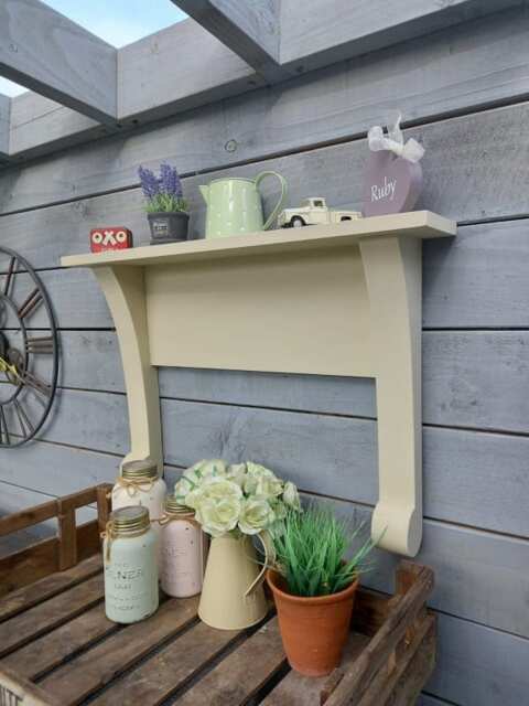 Hardwood Corbel Mantel Shelf Bespoke Fireplace Mantel, Painted Finish - image 1