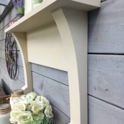 Hardwood Corbel Mantel Shelf Bespoke Fireplace Mantel, Painted Finish - thumbnail 2