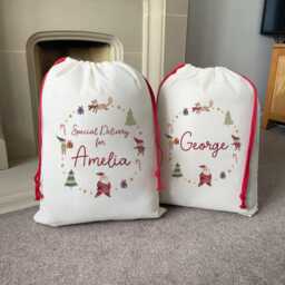 Personalised Christmas Sack - Family Sacks Toy Decorations
