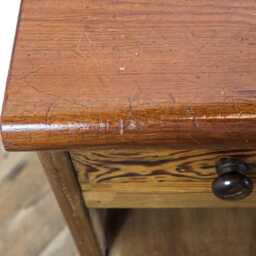 Pair Of Rustic Bedside Cabinets - Bedroom Storage Pitch Pine Chest Reclaimed - M-5864 - thumbnail 4