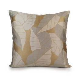 Light Tan, Gold, Ivory Pillow, Throw Pillow Cover, Decorative Cushion Pillowcase, Accent Satin Blend, Floral