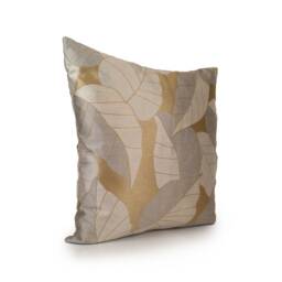 Light Tan, Gold, Ivory Pillow, Throw Pillow Cover, Decorative Cushion Pillowcase, Accent Satin Blend, Floral - thumbnail 2