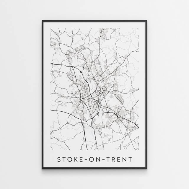 Stoke-On-Trent Map Print - Minimal Stoke Poster Art - image 1