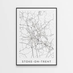 Stoke-On-Trent Map Print - Minimal Stoke Poster Art - thumbnail 1