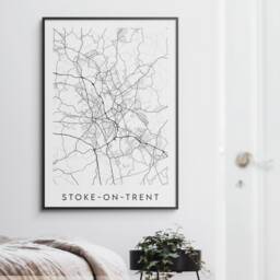 Stoke-On-Trent Map Print - Minimal Stoke Poster Art - thumbnail 2