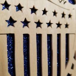 Hand Cut U.s. Navy Woodcut Emblem - Scroll Saw Art - thumbnail 4