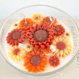 Sunflower Candle - Hand-Poured Cocosoy Wax 4 Wick Floral Californian Sunbeams Summer Home Decor Gift For Her Rustic Farmhouse - thumbnail 3