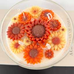 Sunflower Candle - Hand-Poured Cocosoy Wax 4 Wick Floral Californian Sunbeams Summer Home Decor Gift For Her Rustic Farmhouse - thumbnail 4