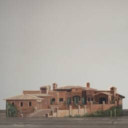 Hand Painted Wooden Miniature House Portrait Custom Architecture Replica - thumbnail 1