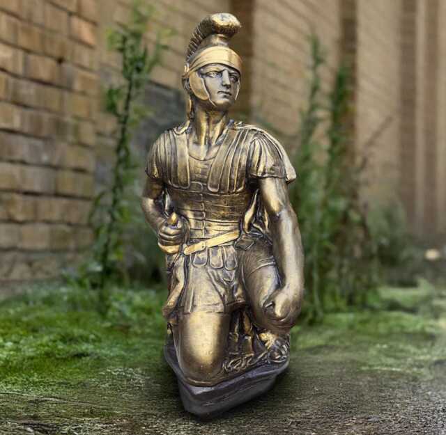 Outdoor Soldier Statue Garden Roman Decoration Concrete Greek Sculpture Ancient Rome Figurine Yard Art Front Door Lawn Ornament - image 1