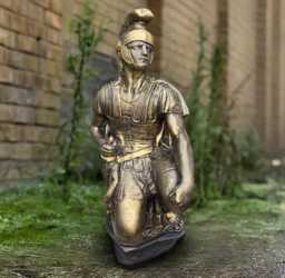 Outdoor Soldier Statue Garden Roman Decoration Concrete Greek Sculpture Ancient Rome Figurine Yard Art Front Door Lawn Ornament